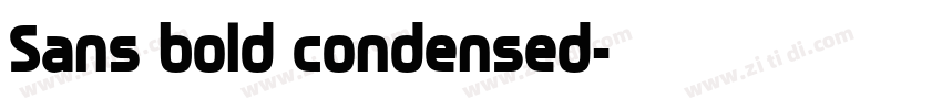 Sans bold condensed字体转换